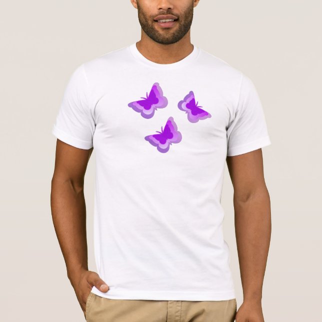 T-shirt NOUVEAU ! Papillons de fibromyalgie (Devant)