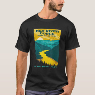 T-shirt Nouveau Parc national de River Gorge Vintage WPA P
