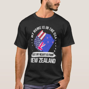 T-shirt Nouveau Patriote Américain de Zélande Fier de Mon