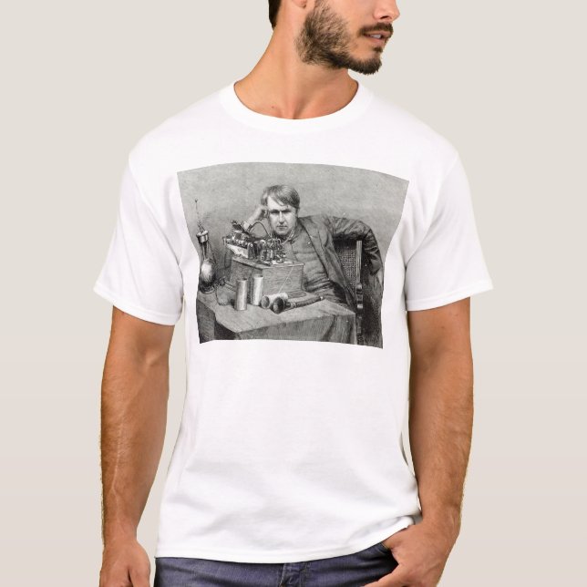T-shirt Nouveau phonographe de Mr.Edison (Devant)