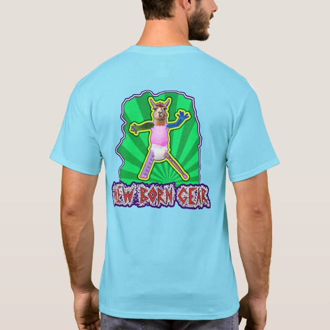 T-shirt Nouveau Porteur Né (Image Llama) - Coloré (Dos)