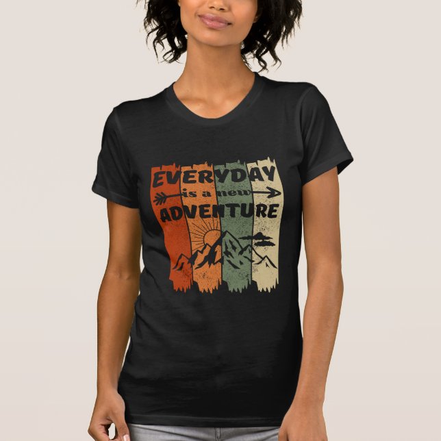 T-shirt Nouveau randonnée aventure amoureux cadeau retro m (Devant)