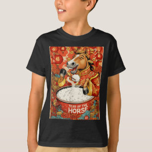 T-shirt Nouveau Riz de Cheval Chinois du Zodiaque