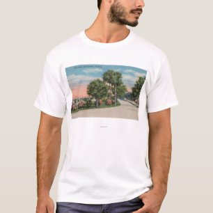 T-shirt Nouveau Smyrna, la Floride - vue de rue de parc de