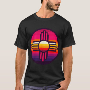 T-shirt Nouveau symbole Zia vintage rétro-moderne de l'Éta