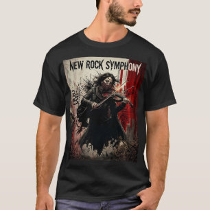 T-shirt Nouveau Violoniste De Symphonie Rock Style Sombre
