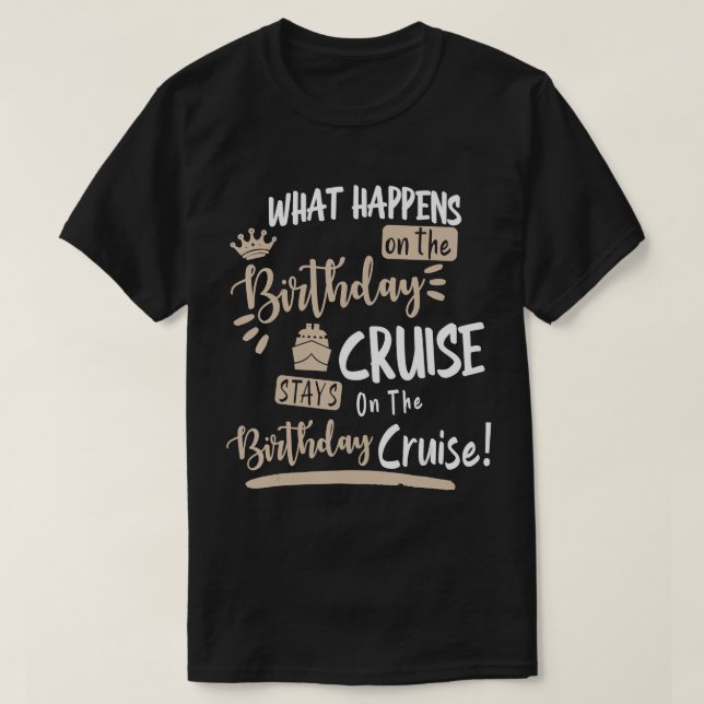 T-shirt Nouveauté Mon Anniversaire Croisière Drôle Concept (Design devant)