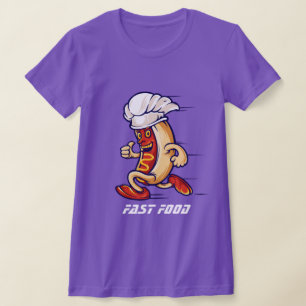 T-shirt Nouveautés amusantes football sport FAST FOOD CHIE