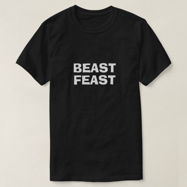 T-shirt Nouveautés amusantes sport football BEAST FEAST (Design devant)