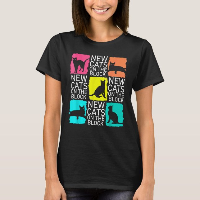 T-shirt Nouveaux Chats sur le Bloc (Devant)