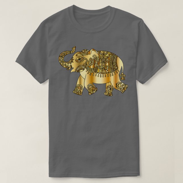 T-shirt Nouveaux débuts Golden Elephant Design (Design devant)