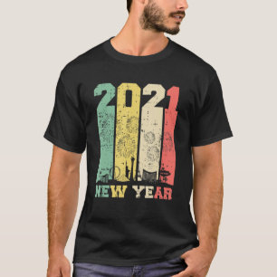 T-shirt Nouvel An 2021 New York Las Vegas Retro Holida