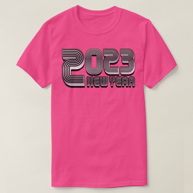 T-shirt Nouvel An 2023 Silver Text (Design devant)