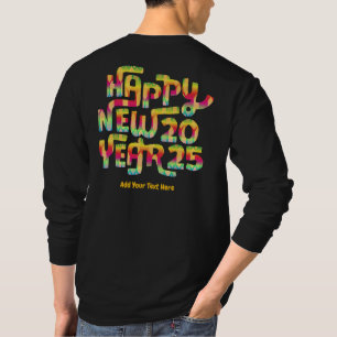 T-shirt Nouvel An 2025 Moderne tendance coloré Personnalis