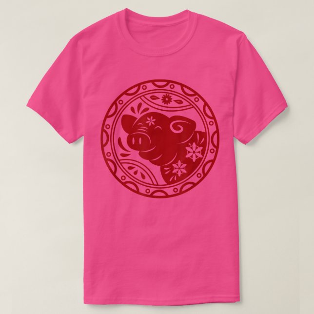 T-shirt Nouvel An Chinois Du Cochon CNY Nouvel An Lunaire (Design devant)