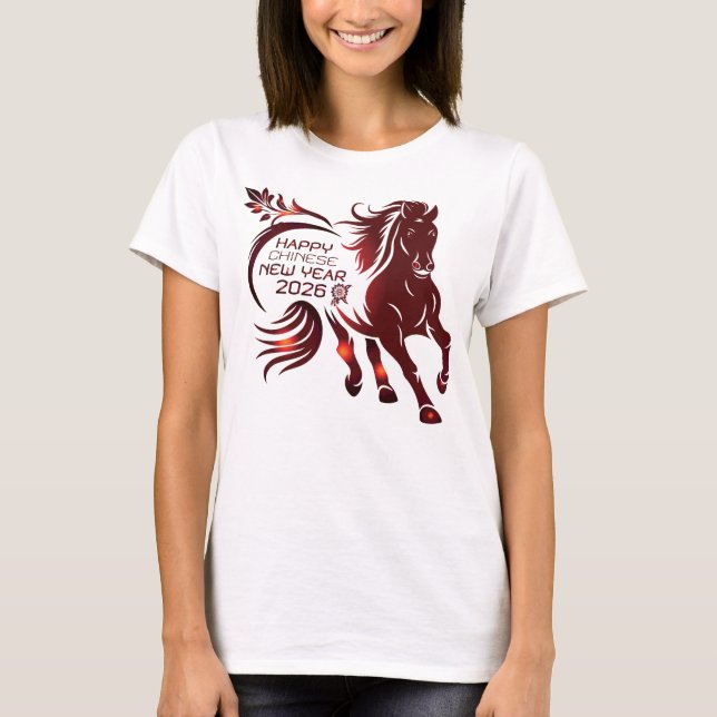 T-shirt Nouvel An Chinois Femme Chemise (Devant)