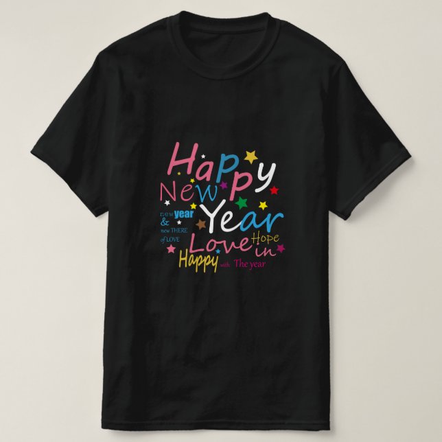 T-SHIRT NOUVEL AN FESTIF (Design devant)