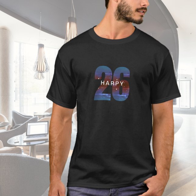 T-shirt Nouvel an heureux en noir (Black Happy New Year T-Shirt)