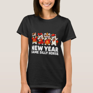 T-shirt Nouvel An lunaire chinois drôle Même Cheval Idiot 