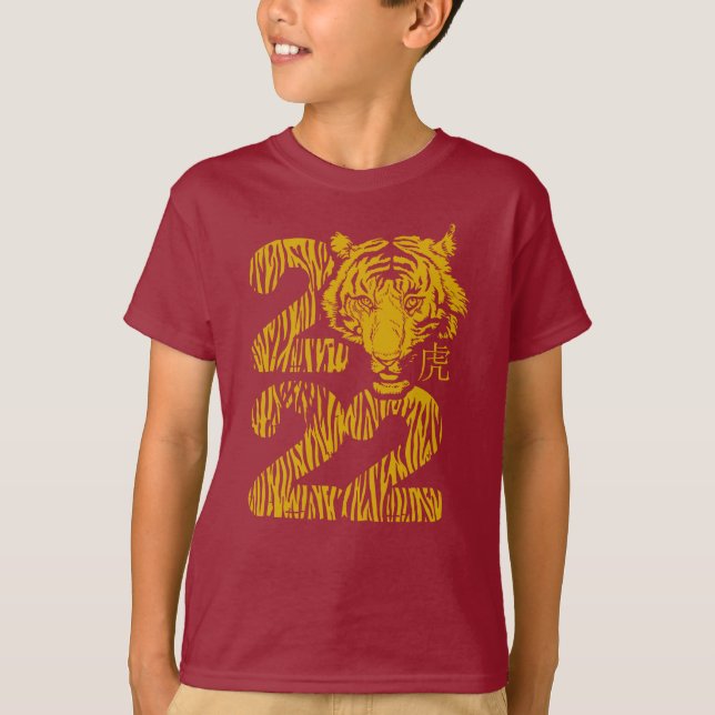 T-shirt Nouvel An Lunaire Du Tigre 2022 Zodiac Animal (Devant)