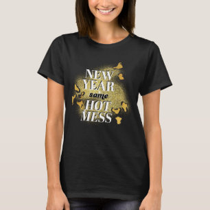 T-shirt Nouvel An, même Parties scintillant d'or drôle d