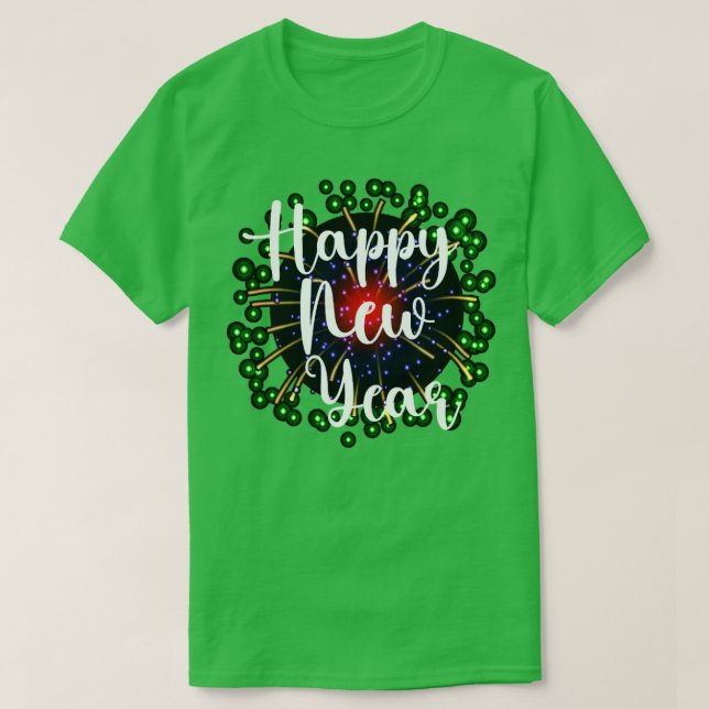 T-shirt Nouvel An Réveillé Bonne Année 2023 Feu d'artifice (Design devant)