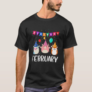 T-shirt Nouvel Anniversaire De L'Unicorne Cute En Février 