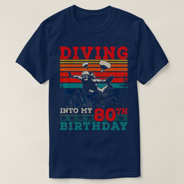 T-shirt Nouvel Anniversaire De Skydiving Première Plongée  (Design devant)