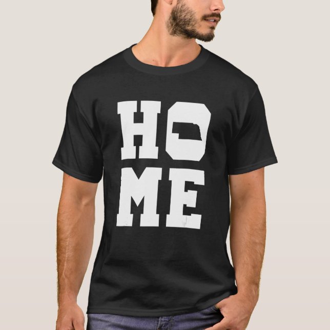 T-shirt Nouvelle-Angleterre Silhouette State Map Home Prid (Devant)