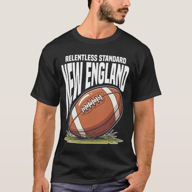 T-SHIRT NOUVELLE-ANGLETERRE STANDARD IMPITOYABLE - FOOTBAL (Devant)