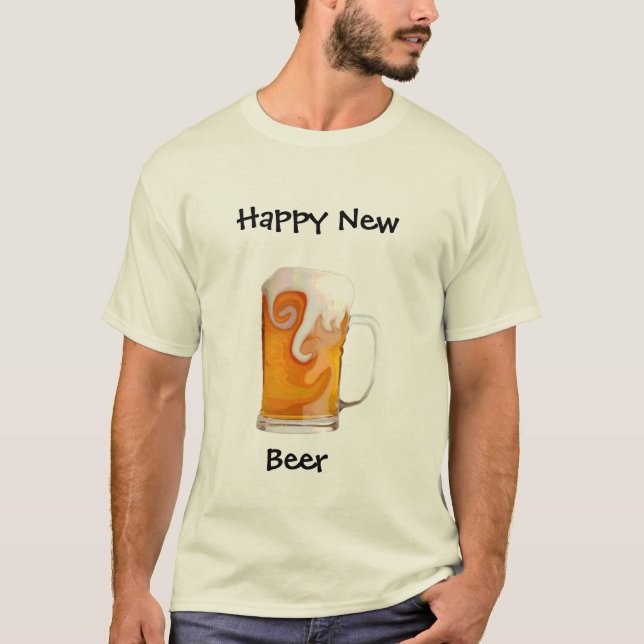 T-shirt Nouvelle bière heureuse (Devant)