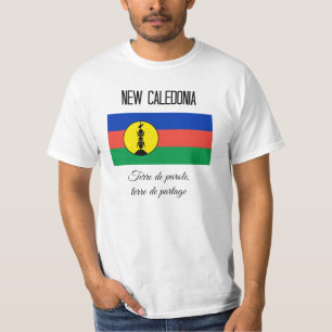 T-shirt Nouvelle-Calédonie, drapeau et devise, design uniq