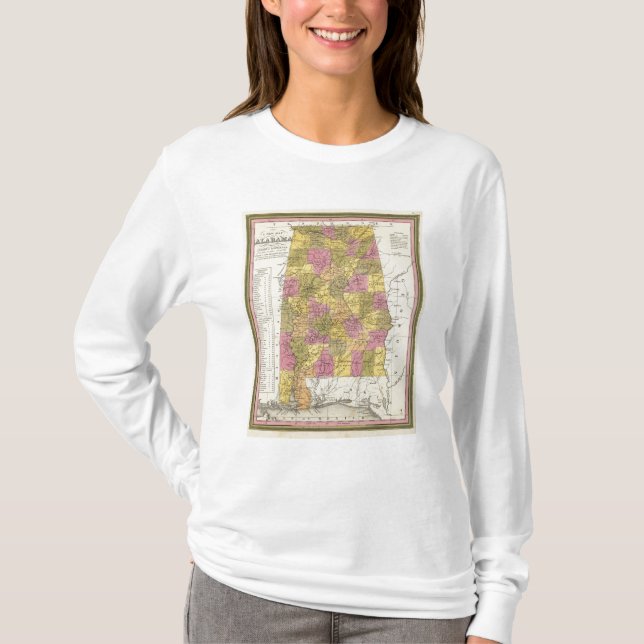 T-shirt Nouvelle carte de l'Alabama (Devant)