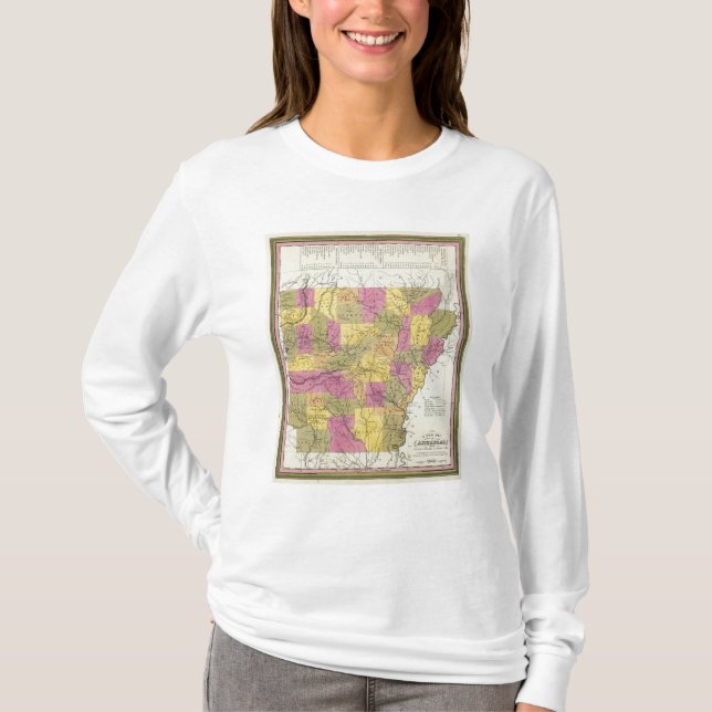 T-shirt Nouvelle carte de l'Arkansas (Devant)