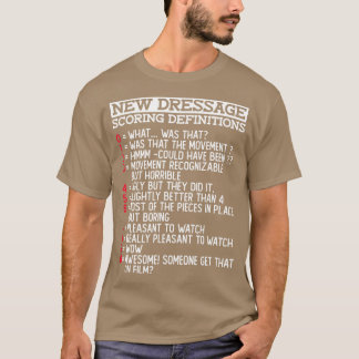 T-shirt Nouvelle Dressage Scoring Définitions Dressage Dre