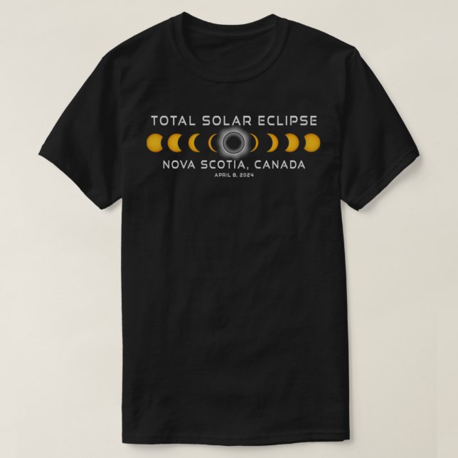 T-shirt Nouvelle-Écosse Canada Éclipse solaire 2024 8 avri (Design devant)