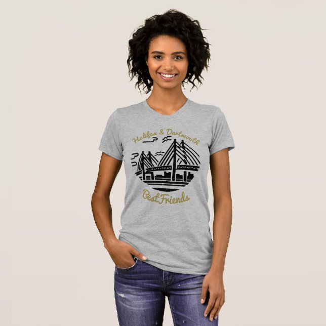 T-shirt Nouvelle-Écosse Halifax Dartmouth Meilleurs amis M (Devant entier)