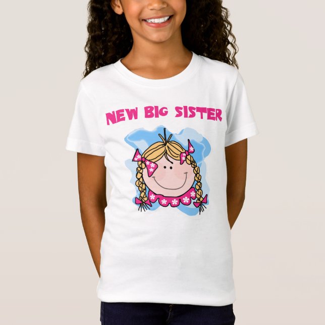 T-Shirt Nouvelle grande soeur de fille blonde (Devant)