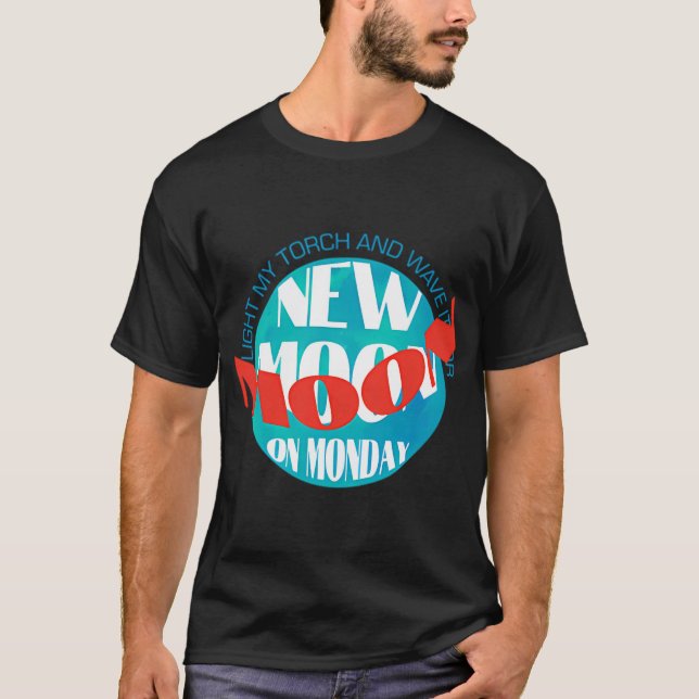 T-shirt Nouvelle Lune Lundi Bleu Alt (Devant)