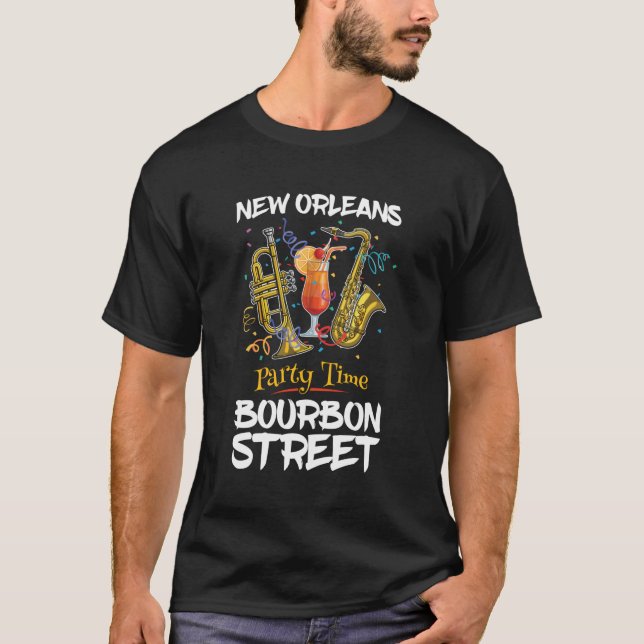 T-shirt Nouvelle-Orléans Louisiane Bourbon Street Jazz Py (Devant)