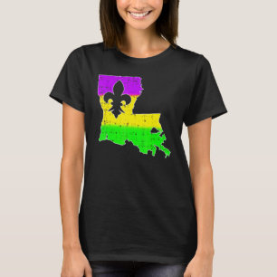 T-shirt Nouvelle-Orléans Louisiane Carte Hommes Femmes Mar