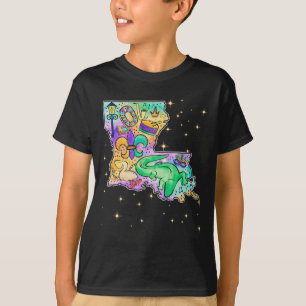 T-shirt Nouvelle-Orléans Louisiane Carte Mardi Gras Bouffo