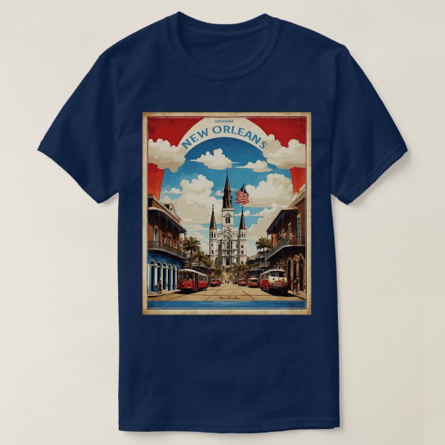 T-shirt Nouvelle-Orléans Louisiane États-Unis d'Amérique T (Design devant)
