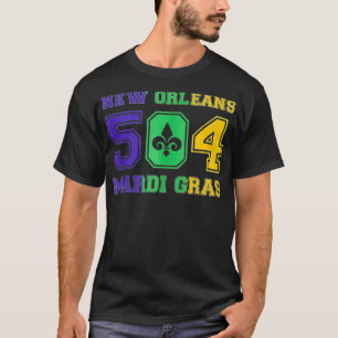 T-shirt Nouvelle-Orléans Mardi Gras Outfit 504 Louisiana C