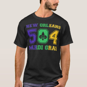 T-shirt Nouvelle-Orléans Mardi Gras Outfit 504 Louisiana C