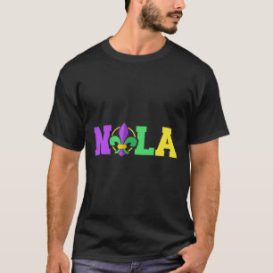 T-shirt Nouvelle-Orléans Nola aux couleurs de Mardi Gras e