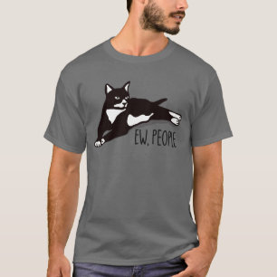 T-shirt Nouvelle Personnes Tuxedo Chat Introvert Anti-Soci