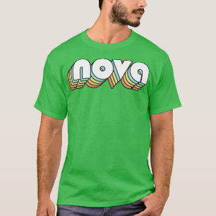 T-shirt Nouvelle Retro Typographie arc-en-ciel style défra