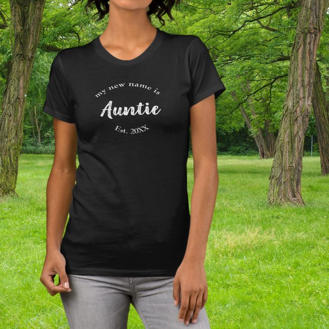 T-shirt Nouvelle typographie de script Tante (Créateur téléchargé)