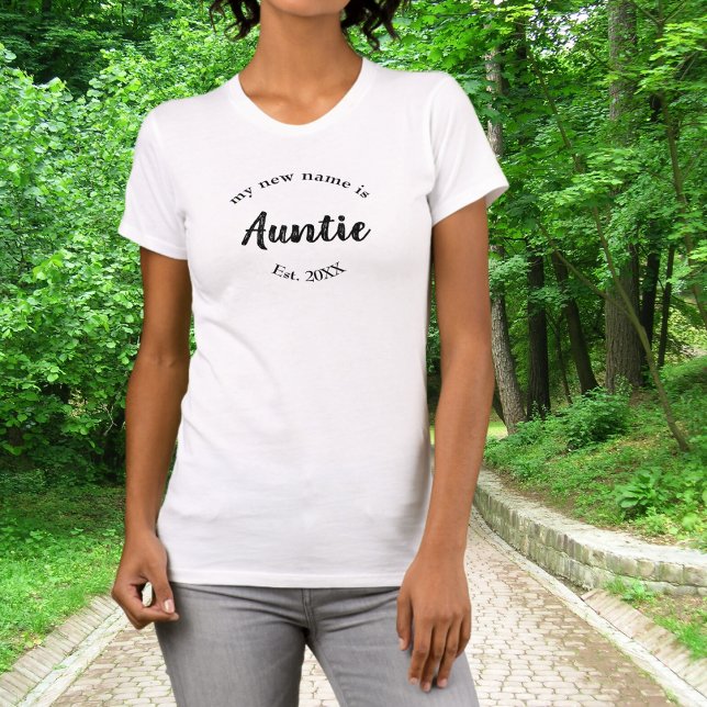 T-shirt Nouvelle typographie de script Tatie (Créateur téléchargé)